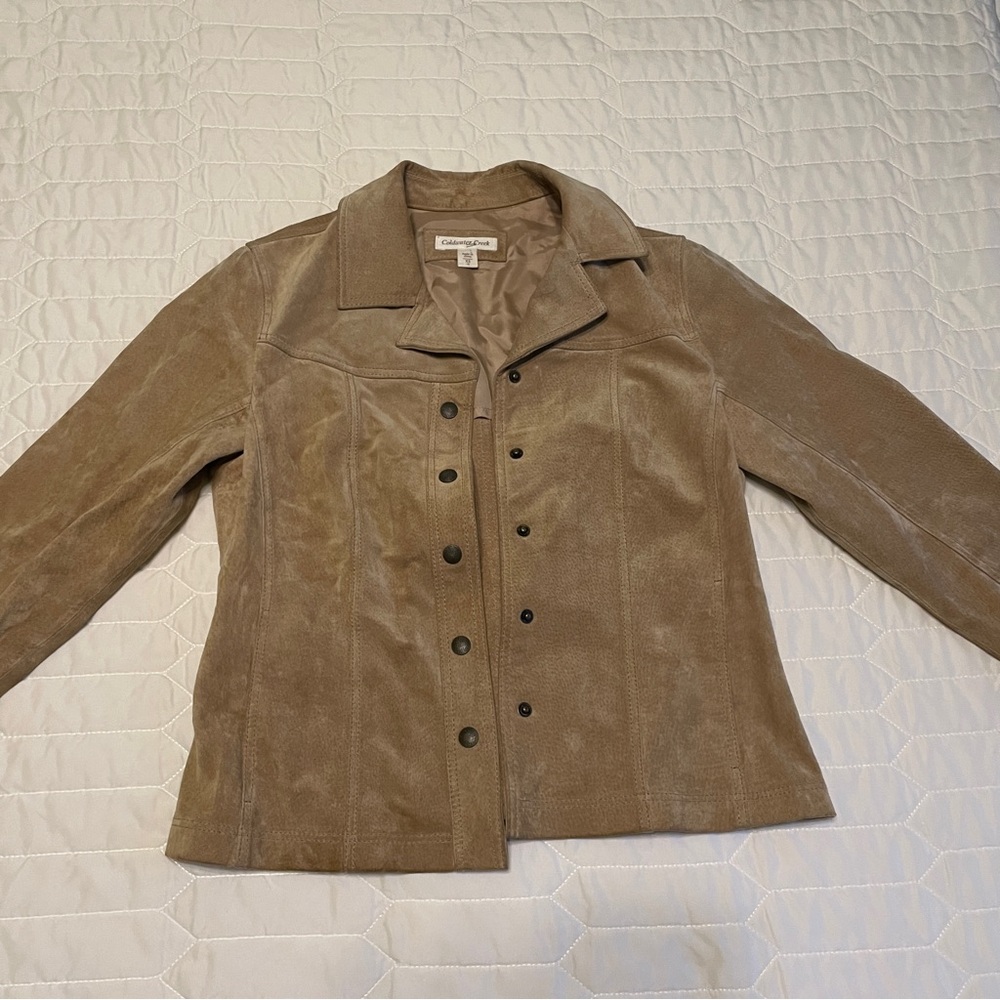 Coldwater Creek Genuine Leather Suede Jacket Size XS